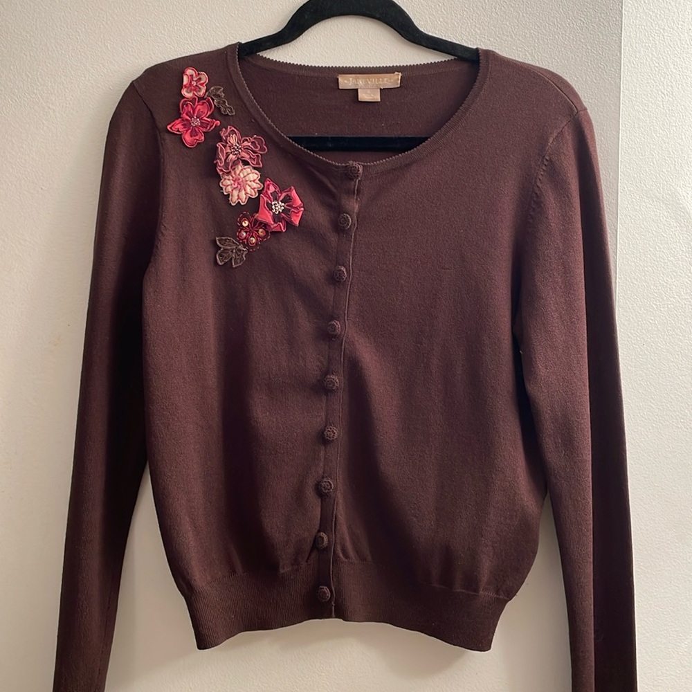 Cardigan with floral design